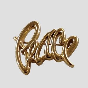 Gold Peace Brooch Pin